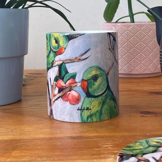 Parakeet Mug and Coaster set - (1 Mug + Coaster)