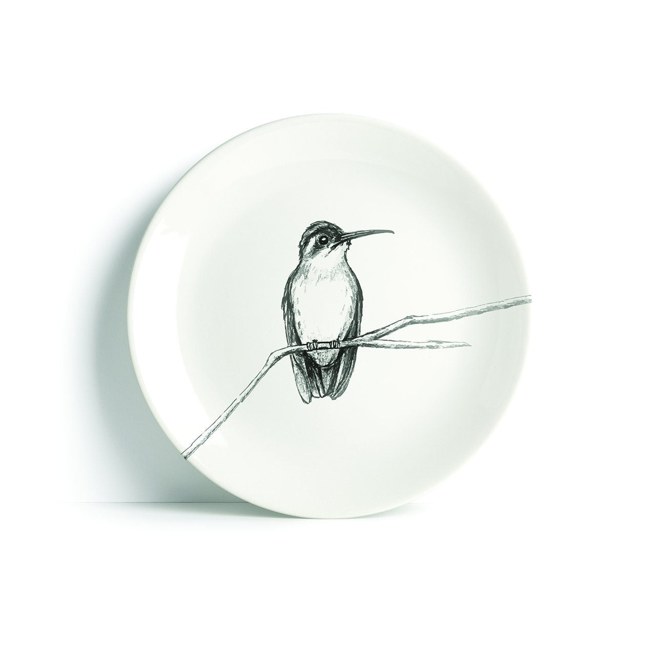 Hummingbird On A Branch Plate - The BirdLife Collection