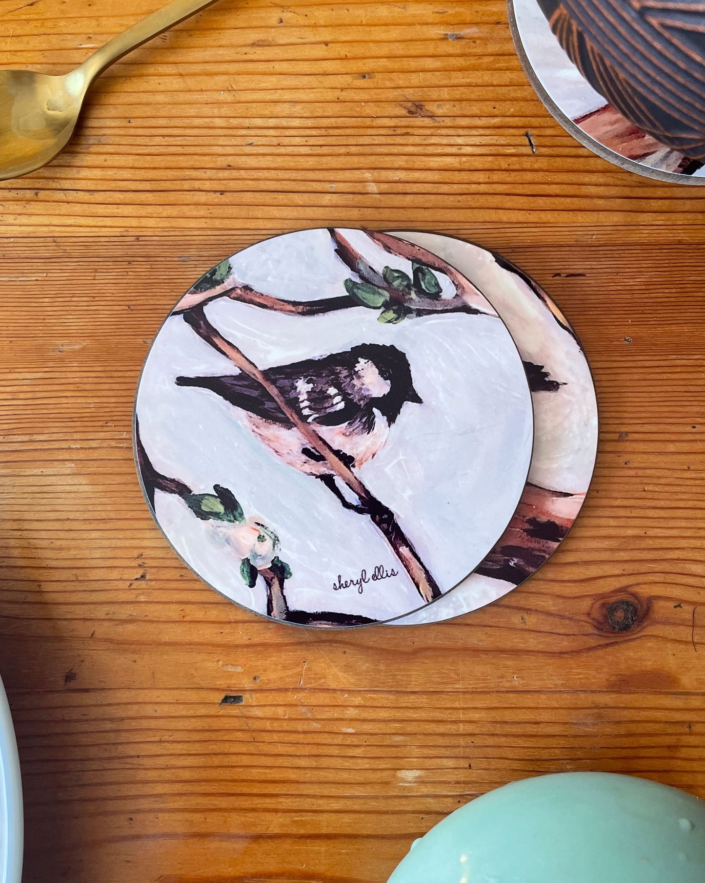 Coal Tit Mug and Coaster Gift set - (1 Mug + Coaster)